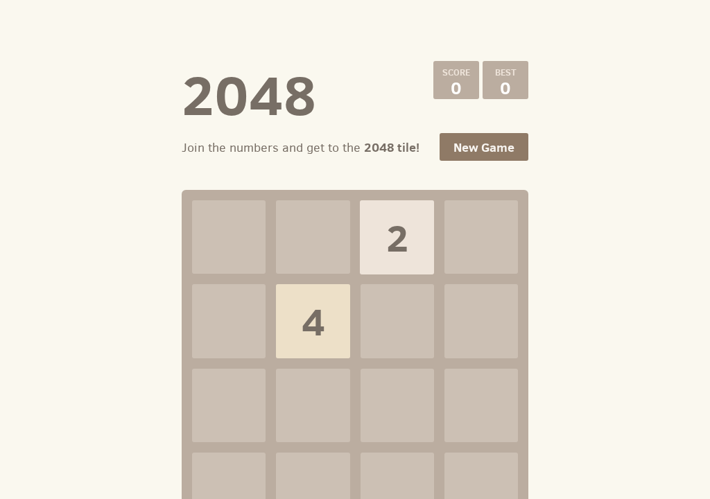 2048 screenshot